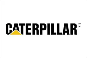 Caterpillar logo and illustration on a white background