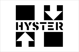 Hyster logo and illustration on a white background