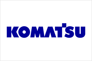 Komatsu logo and illustration on a white background