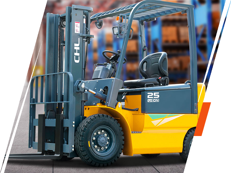 CHL Lithium Ion Forklift in a warehouse